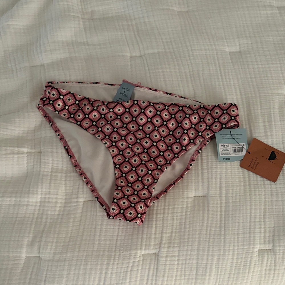 Pink Geometric Bikini Bottoms